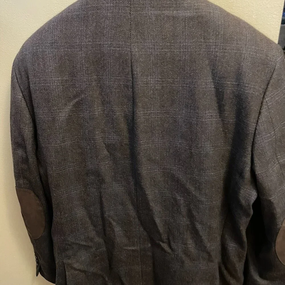 Lauren Ralph Lauren Mens Business Blazer Brown Plaid 48R - Picture 3 of 8